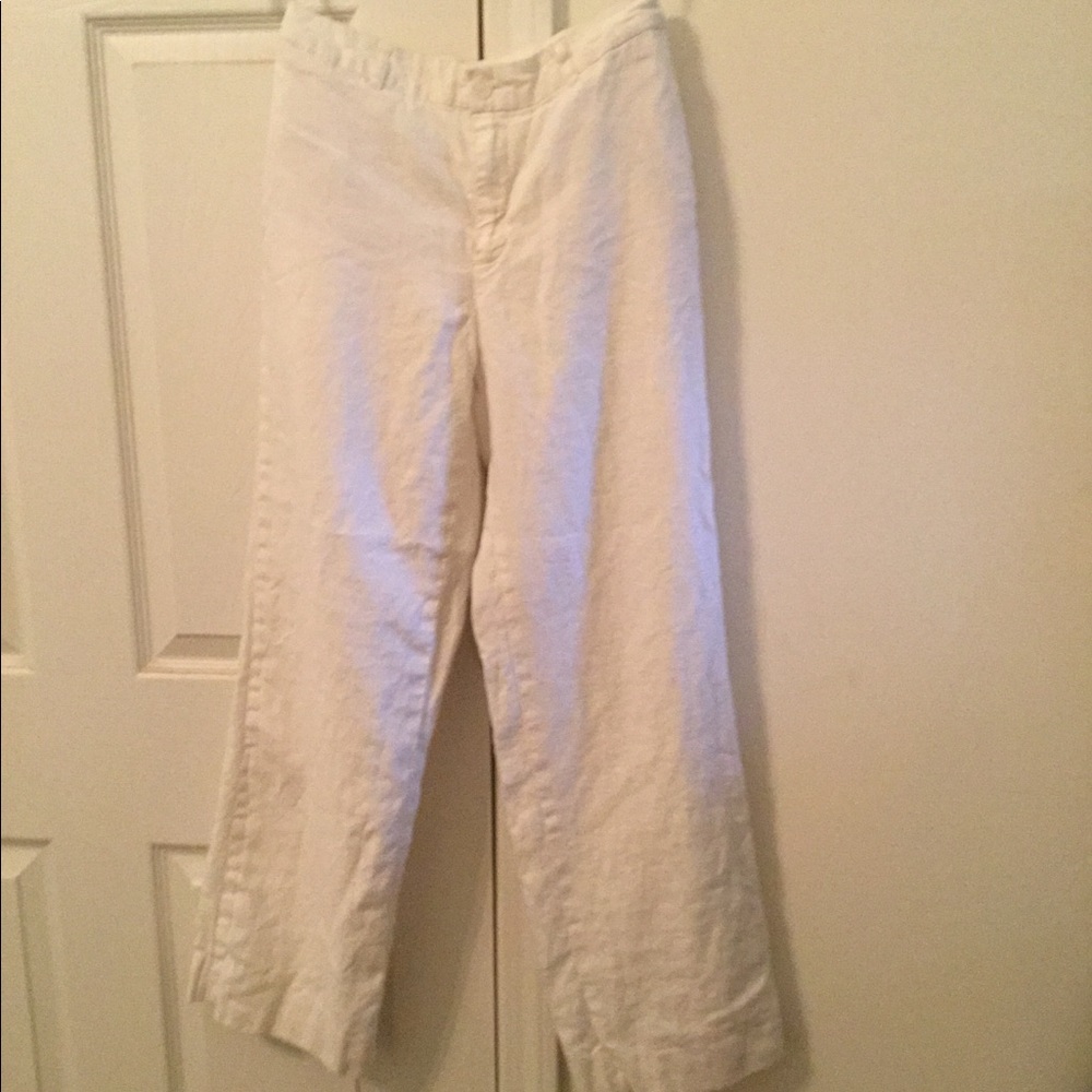 Gap LIKE NEW white linen pants size 2